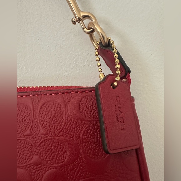 Coach Nolita Red Leather Shoulder Bag with Gold Hardware - Picture 3 of 5
